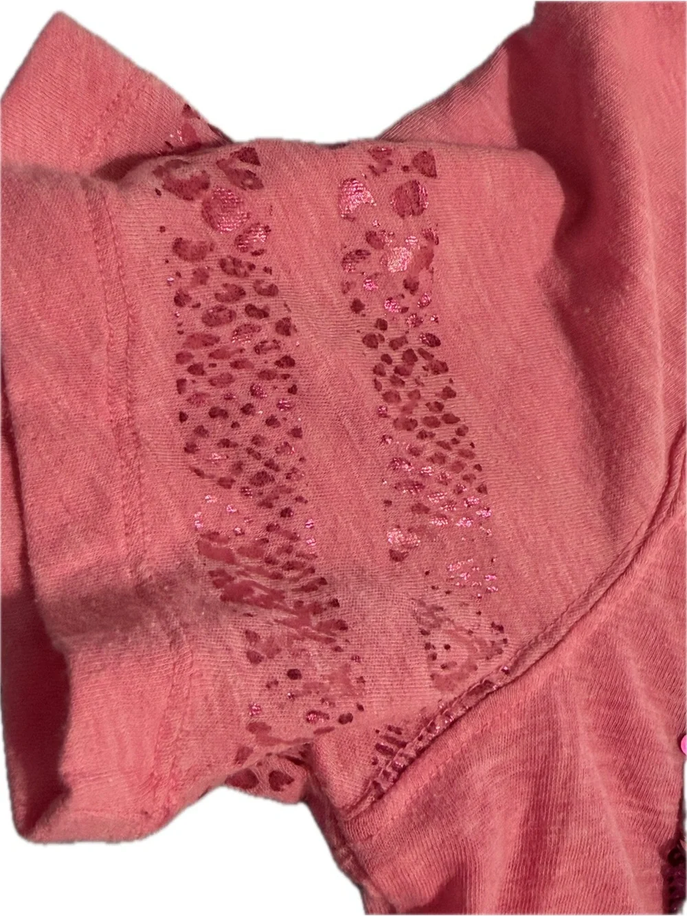 PINK Victoria's Secret Pink Sequin 'LOVE PINK' Short Sleeve Tee